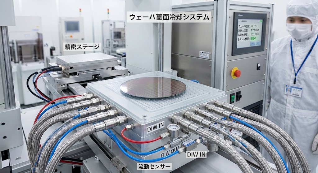 ウェーハ裏面冷却システム